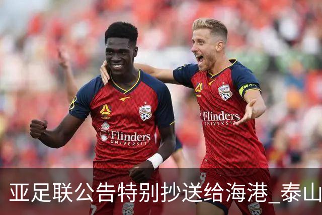 亚足联公告特别抄送给海港 泰山队尚有上诉可能